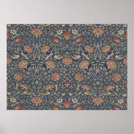 William Morris Tudor Rose Wallpaper Poster (Vorne)