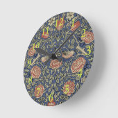 William Morris Tudor Rose Wallpaper Runde Wanduhr (Winkel)