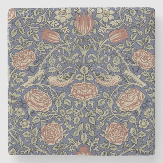 William Morris Tudor Rose Wallpaper Steinuntersetzer (Vorderseite)