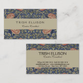 William Morris Tudor Rose Wallpaper Visitenkarte (Vorne/Hinten)