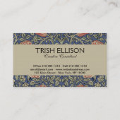 William Morris Tudor Rose Wallpaper Visitenkarte (Rückseite)