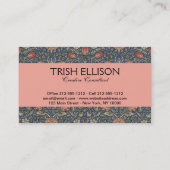 William Morris Tudor Rose Wallpaper Visitenkarte (Rückseite)