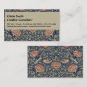 William Morris Tudor Rose Wallpaper Visitenkarte (Vorne/Hinten)