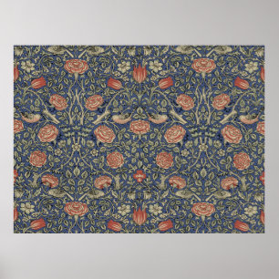 William Morris Tudor-Rosen-Tapete Poster