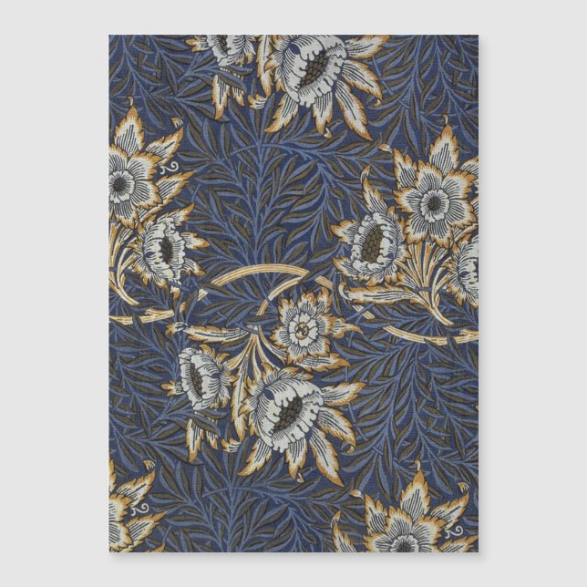 william morris tulip and willow tapestry pattern magnetkarte (Vorderseite)