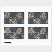 william morris tulip and willow tapestry pattern rechteckiger aufkleber (Blatt)