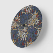 william morris tulip and willow tapestry pattern runde wanduhr (Winkel)