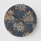 william morris tulip and willow tapestry pattern runde wanduhr (Vorderseite)