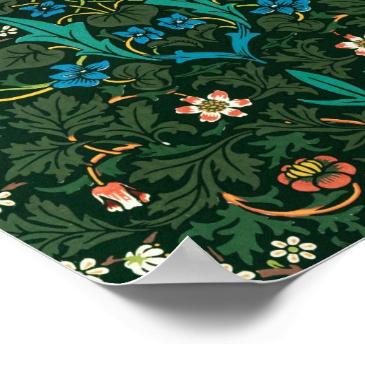 William Morris Tulip berühmtes Muster Poster (Ecke)