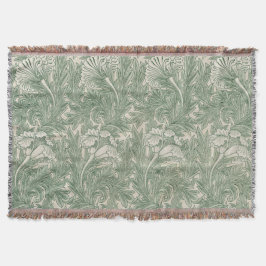 William Morris Tulip Pattern Sage Green Decke