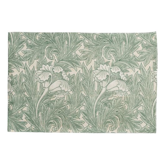 William Morris Tulip Pattern Sage Green Kissenbezug (Rückseite)