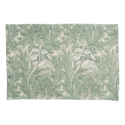 William Morris Tulip Pattern Sage Green Kissenbezug (Vorderseite)