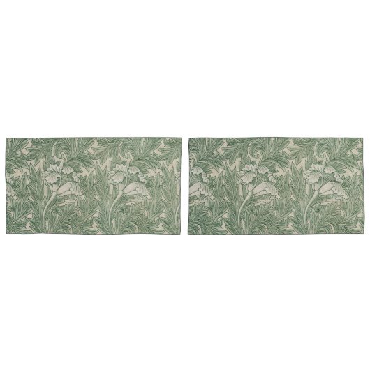 William Morris Tulip Pattern Sage Green Kissenbezug (Vorderseite-Set)
