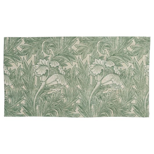 William Morris Tulip Pattern Sage Green Kissenbezug (Vorderseite-Links)