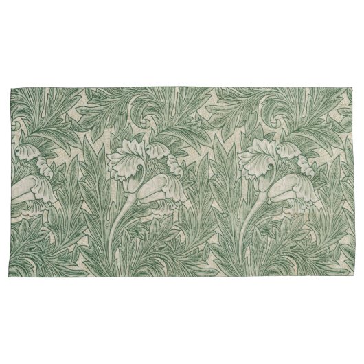 William Morris Tulip Pattern Sage Green Kissenbezug (Vorderseite-Rechts)