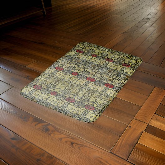 William * Morris Tulip und Rose Gold Red Badematte