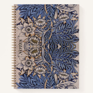 WILLIAM *MORRIS TULIP UND WILLOW BLUE BLWERKS NOTIZBLOCK