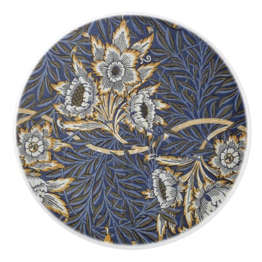 William Morris Tulip und Willow Floral Pattern Keramikknauf (Vorderseite)