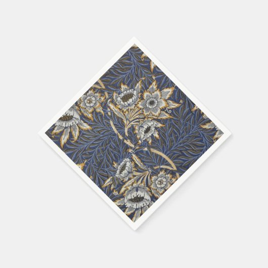 William Morris Tulip und Willow Floral Pattern Serviette (Ecke)