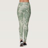william morris tulip wallpaper textile green leggings (Rückseite)