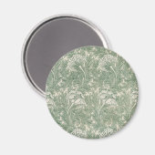 william morris tulip wallpaper textile green magnet (Vorderseite/Rückseite)