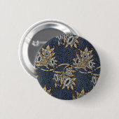 William Morris Tulip Willow Blue Muster Button (Vorne & Hinten)