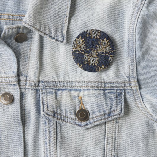 William Morris Tulip Willow Blue Muster Button (Beispiel)