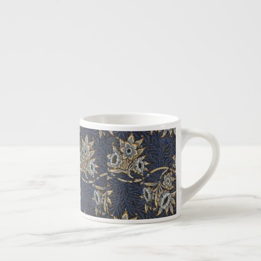 William Morris Tulip Willow Blue Muster Espressotasse (Rechts)