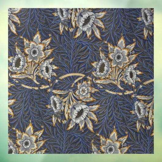 William Morris Tulip Willow Blue Muster Fensteraufkleber (Blatt 3)