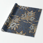William Morris Tulip Willow Blue Muster Geschenkpapier (Ungerollt)