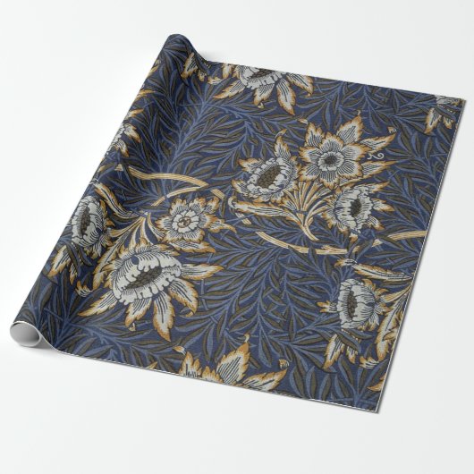 William Morris Tulip Willow Blue Muster Geschenkpapier (Ungerollt)