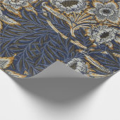 William Morris Tulip Willow Blue Muster Geschenkpapier (Ecke)