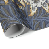 William Morris Tulip Willow Blue Muster Geschenkpapier (Rolleneckpunkt)