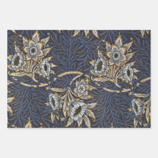 William Morris Tulip Willow Blue Muster Geschenkpapier Set (Vorderseite)