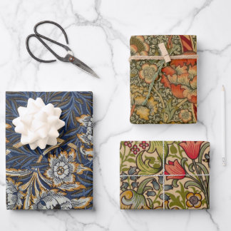 William Morris Tulip Willow Blue Muster Geschenkpapier Set
