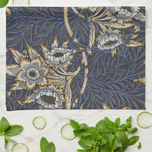 William Morris Tulip Willow Blue Muster Geschirrtuch (Gefaltet)