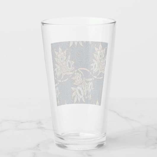 William Morris Tulip Willow Blue Muster Glas (Rückseite)