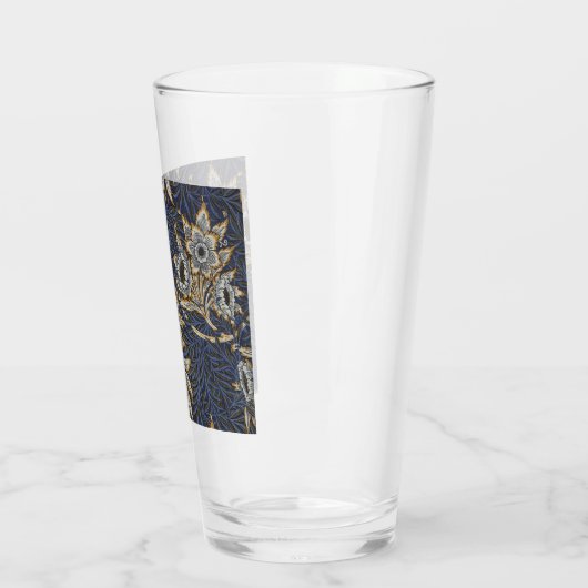 William Morris Tulip Willow Blue Muster Glas (Links)