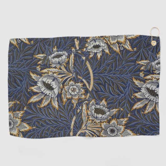 William Morris Tulip Willow Blue Muster Golfhandtuch (Horizontal)