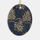 William Morris Tulip Willow Blue Muster Keramik Ornament (Rechts)