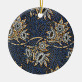 William Morris Tulip Willow Blue Muster Keramik Ornament (Vorne)
