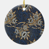 William Morris Tulip Willow Blue Muster Keramik Ornament (Hinten)