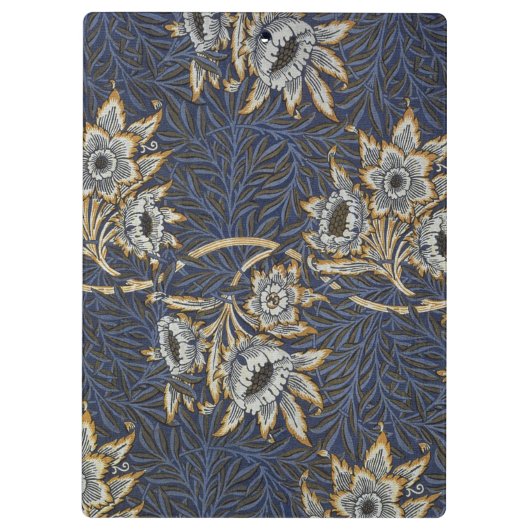 William Morris Tulip Willow Blue Muster Klemmbrett (Rückseite)