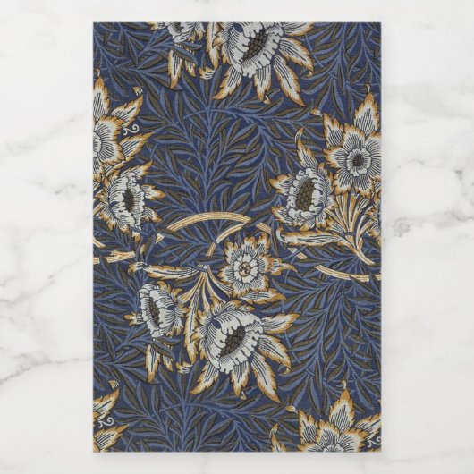 William Morris Tulip Willow Blue Muster Lebensmitteletikett (Einzelnes Label)