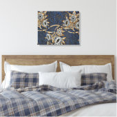 William Morris Tulip Willow Blue Muster Leinwanddruck (Insitu (Schlafzimmer))