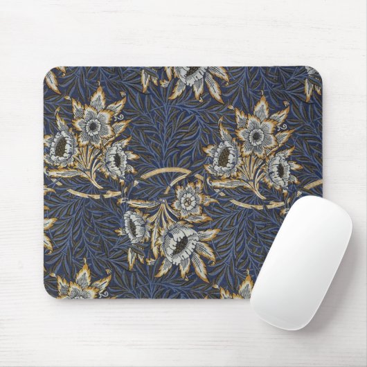 William Morris Tulip Willow Blue Muster Mousepad (Mit Mouse)