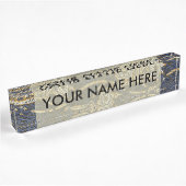 William Morris Tulip Willow Blue Muster Namensplakette