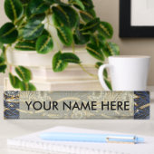 William Morris Tulip Willow Blue Muster Namensplakette