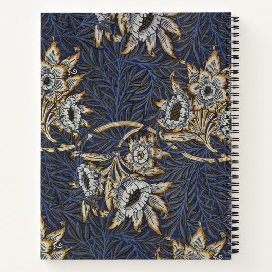 William Morris Tulip Willow Blue Muster Notizblock (Rückseite)