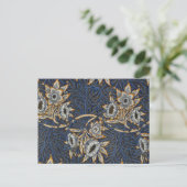 William Morris Tulip Willow Blue Muster Postkarte (Stehend Vorderseite)